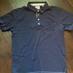 Billy Reid Tuscaloosa Polo. Navy. Large